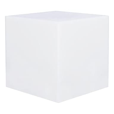 Cube lumineux tabouret sans fil LED multicolore dimmable CARRY 40cm avec télécommande et socle à induction