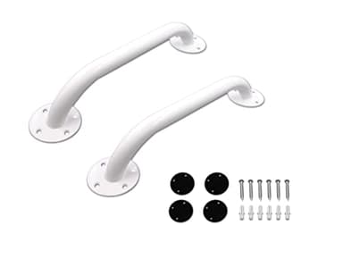 PEPE Mobility Barre d’Appui Douche et WC (30 cm, x2 Unités), Sécurité Salle de Bain, Poignée Handicapé, Antidérapante, Époxy Blanc
