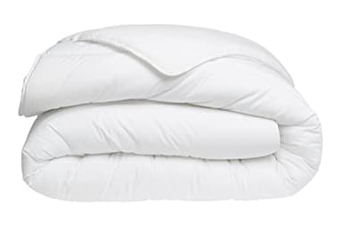 DODO - Couette Tempérée 240x260 cm - Convient 2 Personnes- Douceur Peau de Pêche - Tissu 100% Polyester - Garnissage 100% Polyester Fibre Circul'Air - Lavable en Machine à 40°C