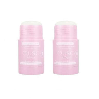 MUSC INTIME La Marque Officielle - Lot de 2 - Déodorant Anti Transpirant - Musc Blanc - Anti Mauvaises Odeurs - 90% D'Ingrédients Naturels - Sans Sel D'Aluminium Ni Pertubateur Endocrinien - 2x50g