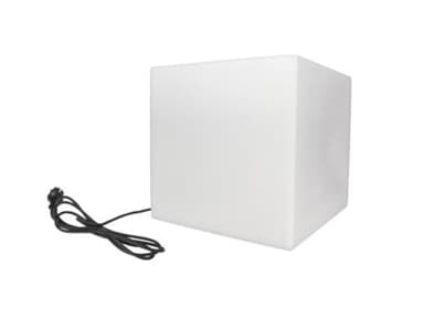 Perel Cube lumineux pour jardin, usage intérieur et extérieur, 38 cm, câble d'alimentation, câble de 3 m, E27, IP65, blanc