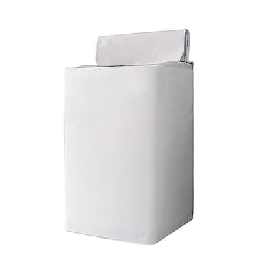 Odot Housse de Protection pour Machine à Laver Chargement par Le Haut, Couvre-Machine Protecteur Anti-Poussière Couverture pour Machine Lave-Linge et Sèche-Linge (Blanc,XS)