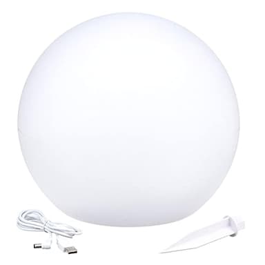 Boule lumineuse solaire flottante à piquer ou à poser LED blanc/multicolore SOLSTY ∅30cm