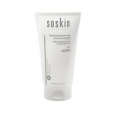 Soskin - Lait Éclaircissant Corps - Hydrate Durable­ment et Unifie le Teint - Atténue l’Apparence des Zones Sombres Sensibles (Aisselles, Aines, Coudes, Genoux) - 150 ml