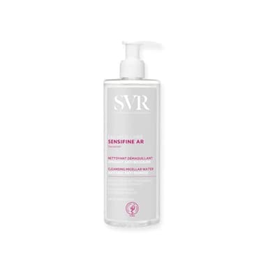 SVR - Sensifine AR Eau Micellaire - Gamme Sensifine – Nettoyant démaquillant apaisant anti-rougeurs – Pour peaux sensibles à tendance couperosique – Niacinamide, agents hydratants – 400 ml