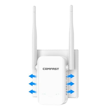 COMFAST Répéteur WiFi Puissant, N300Mbps Amplificateur WiFi 2,4GHz Repetiteur WiFi Puissant sans Fil avec 2 Antennes, WPS Fonction, Extender WiFi Compatible avec Toutes Les Box Internet