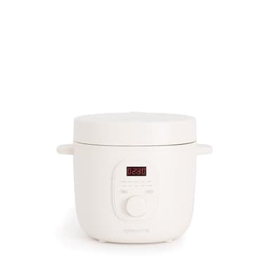 CREATE/RICE COOKER/Cuisseur à riz électrique 2L Blanc cassé/Programmable jusqu'à 24h, Prépare des plats à la vapeur, des ragoûts ou des soupes, Fonction maintien au chaud, 400W