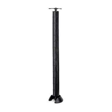 Emuca - Goulotte articulée/Organisateur Passe-câble en Plastique pour Table Bureau, Noir