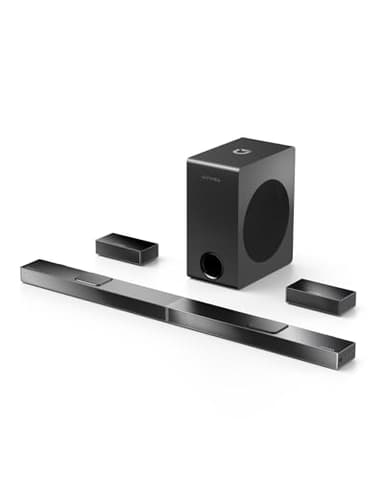 Barre de Son TV avec Dolby Atmos 5.1.2, barre de son avec Subwoofer Sans Fil 8 Pouces Puissant, Home Cinéma, bar de son avec 2 Haut-parleurs Verticaux , pour Enceintes Téléviseur 4K HDR , Nova S80