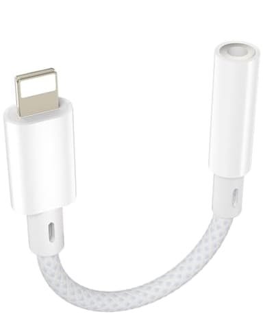 layajia Adaptateur Lightning vers Prise Casque 3,5 mm, Adaptateur Auxiliaire pour Casque iPhone [Certifié MFi] Convertisseur Audio Compatible avec iPhone 14/13/12/11 XR XS X 8 7 SE, iPad Pro/Mini