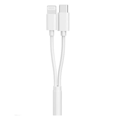 Adaptateur Multi Lightning vers Prise Casque 3,5 mm, Dongle Audio auxiliaire pour iPhone + Adaptateur USB C Type C vers 3,5 Femelle pour iPhone 16 15 14 13 Pro Max 12 11 XS XR 8 7