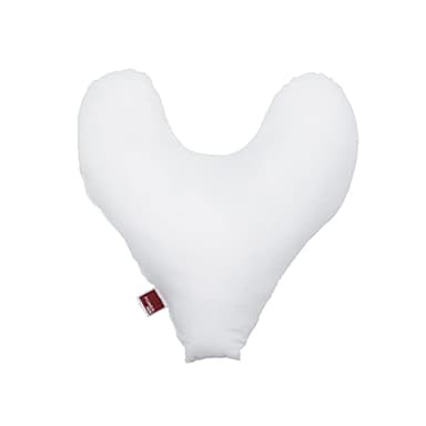 POWER INN Coussin de poitrine Hope d'environ 32 x 34 cm - Coussin en forme de cœur - Soulagement de la douleur après mastectomie - Coussin doux pour avant-bras ou aisselles - 100 % coton (blanc)