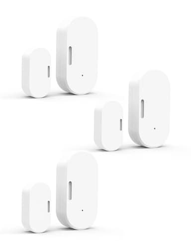 MOES Capteur de Porte et de Fenêtre Intelligent, Nécessite ZigBee Tuya Gateway, Détecteur lumière sans Fil pour Système d'alarme et Maison, Compatible avec Smart Life/MOES/Tuya, 3PCS