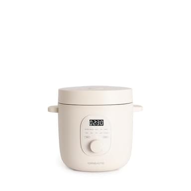 CREATE/RICE COOKER/Cuiseur à riz électrique multifonction 1,2L blanc cassé/Programmable jusqu'à 24 heures, parfait pour vos préparations de riz et de plats variés, 300W