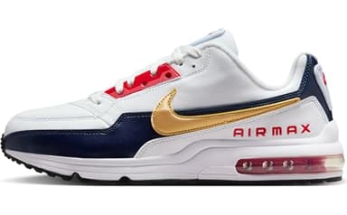 Nike Air Max Ltd 3 Premium Schuh (Herren), Chaussure Homme, White Metallic Gold Midnight Navy, 42.5 EU