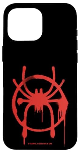 Marvel Spider-Man dans le Spider-Verse : l'araignée Miles Morales Coque pour iPhone 16 Pro Max