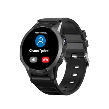 SaveFamily Slim 4G | Montre Connectée pour Enfant avec Localisateur GPS, Appels, Vidéo, Chat, Bouton SOS, Chronomètre | Couleur Noir