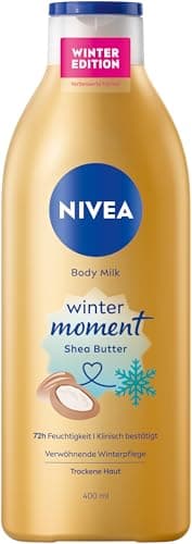 NIVEA Body Milk Winter Moment Lotion pour le corps avec sérum de soin en profondeur pour 72 h d'hydratation au beurre de karité pour peaux sèches, avec parfum d'hiver unique (400 ml)