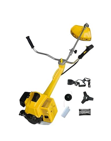 Nemura Débroussailleuse Thermique 63cc avec Système Anti-Vibrations - Livrée avec 1 Bobine, 1 Disque, 1 Harnais, 1 Bidon de mélange et 1 Pochette d'outils - Semi-Professionnelle - Marque Française