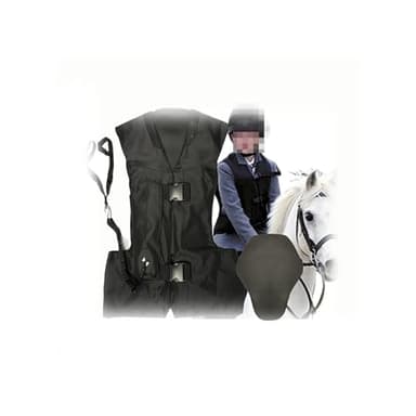 Gilet Airbag D'équitation for Les Enfants Veste D'airbag De Corps Équestre Taille Réutilisable/Facile À Nettoyer/Réglable(S)
