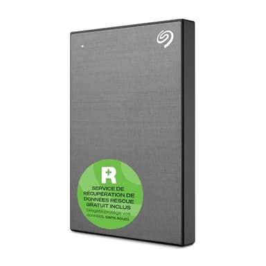 Seagate One Touch 2To, Disque Dur Externe Portable, chiffrement matériel par mot de passe, PC, Notebook & Mac, USB 3.0, Space Gray, Services Rescue inclus (STKY2000404)