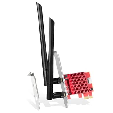 Binardat WiFi7 BE200 PCIe WiFi Network Adapter, Intel BE200NGW Bluetooth 5.4 Chip, 8774Mbps Tri-Band 2.4GHz/5GHz/6GHz OFDMA & MU-MIMO, pour Windows 10/11
