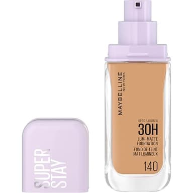 Maybelline New York - Fond de Teint Liquide Longue Tenue - Ultra-Résistant - Fini Mat Lumineux - Enrichi en Acides Aminés - Tous les Types de Peau - Superstay 30H Lumi-Matte - Teinte : 140 - 35ml