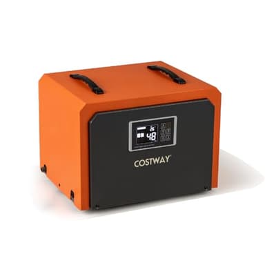 COSTWAY Déshumidificateur Professionnel 60 L/Jour, Déshumidificateur d'Air Électrique avec Minuterie 24H Restauration des Dégats d'Eau Dégivrage Automatique, Jusqu'à 560 ㎡pour Sous-sol Chantier