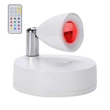 Spot LED rechargeable - mini uplight sans fil avec télécommande Timer art, affichage | Ruban adhésif double face facile à installer, batterie 1000mAh, parfait pour mettre en valeur les