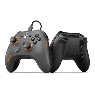SCUF VALOR PRO Manette Xbox Performance Filaire – Palettes Arrière Personnalisables, Gâchettes Instantanées, Joysticks à Effet Hall, Commandes Audio, Xbox Series X|S, Xbox One, Windows PC – Gris Acier