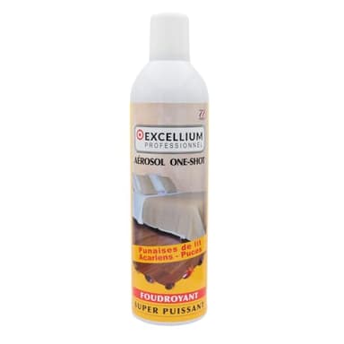 Excellium Professionel Aérosol Fumigène One Shot 500ml | Anti-Punaises, Puces, Acariens