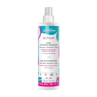 ACTIVILONG - Spray Activateur De Boucles Acticurl - Définit Les Boucles Et Apporte Du Volume - Texture Non Grasse - 97% D'Ingrédients Naturels - Made In France - 250ml