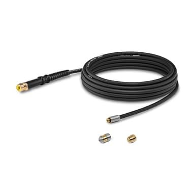 Kärcher Kit de nettoyage PC 7.5 pour nettoyeur haute pression (longueur : 7,5 m), effet de nettoyage à 360° grâce à la buse rotative en laiton et acier inoxydable, tuyau flexible de qualité, noir