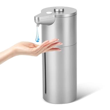 Distributeur de Savon Automatique Sans Contact 15 Niveaux Réglage Physique Simple Faible Consommation de Batterie pour Cuisine Salle de Bain Mains Libres Argent