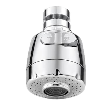 Vinabo Aérateur pour robinet rotatif à 360 °, buse robinet cuisine, évier avec filtre régulateur de tête, 2 modes, aérateur robinet, atomiseur robinet, tête robinet de cuisine, argenté