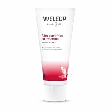 WELEDA Pâte Dentifrice au Ratanhia – Haleine Fraîche Durable, Nettoie en Douceur, Protège et Renforce les Gencives, Aide à Réduire la Plaque Dentaire, Dentifrice Naturel, Vegan NATRUE, 75ml