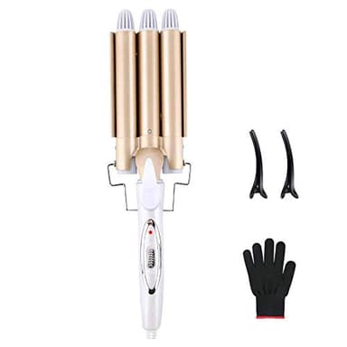 Boucleur à cheveux à 3 barils grandes ondulations, Reyke fer ondulé 22 mm avec température réglable, chauffage rapide, grande ondulation pour cheveux longs/courts, outil de coiffage des cheveux