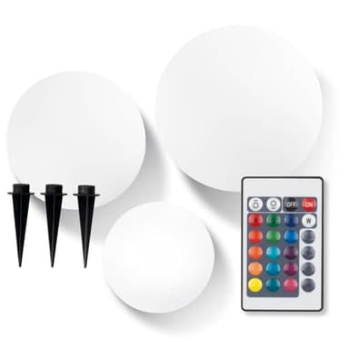 EASYmaxx Lampe solaire LED avec changement de couleur - Lampe de jardin décorative avec éclairage LED - Magnifiques effets de lumière avec capteur de lumière du jour pour l'intérieur et l'extérieur -