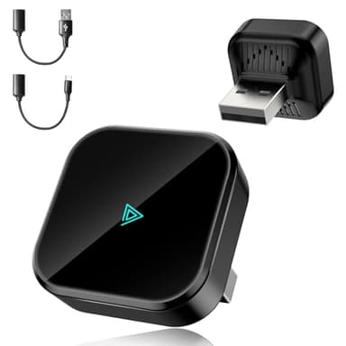 NAVTOROS NTS1 Mini Adaptateur CarPlay sans Fil pour iPhone, Convertissez Le Filaire en sans Fil, Plug & Play avec USB et Type-C, Compatible avec Les Voitures à partir de 2016 et iOS 10+