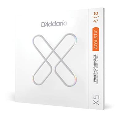 D'Addario Cordes Guitare Acoustique Enduites | Corde Guitare Folk | XSAPB1047 | XS Bronze Phosphoreux Cordes Guitare Acoustique | Extra Light 10-47