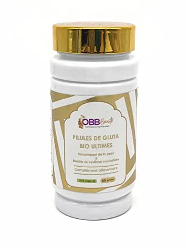 PILULE DE GLUTA BIO ULTIMES OBBBeauté 100% naturel. Blanchiment de la peau et booster du système immunitaire