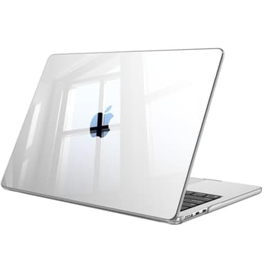 FINTIE Coque Compatible avec MacBook Air 13.6 Pouces M5 M4 M3 M2 (2026/2025/2024/2022, A3449/A3240/A3113/A2681), Coque Fine Légère Étui Rigide Housse en Plastique, Transparent Cristallin