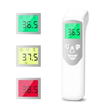 BESTEK Thermomètre Frontal sans Contact pour Adultes et Bebe, Thermomètre Infrarouge avec Lecture Instantanée 1s, Rappel de Mémoire, Écran LCD