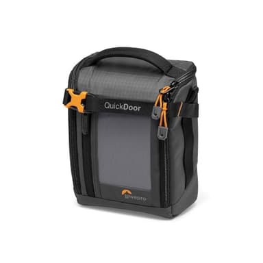 Lowepro GearUp Creator Box Medium II, Sac pour Appareil Photo sans Miroir et Reflex Numérique, équipé de Accès Rapide, Fabriqué avec des Tissus Recyclés, Séparateur Intérieur Orange Rembourré, Gris