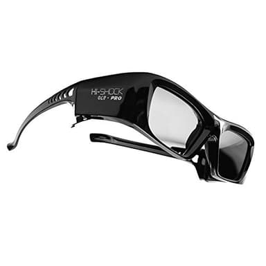 Hi-SHOCK DLP Pro 7G Black Diamond - Lunettes 3D DLP Link compatibles avec les projecteurs 3D DLP d'Acer, BenQ, Viewsonic, Optoma, LG [96-200 Hz | 39g | rechargeables | DLP Link]