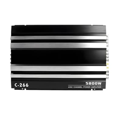 Hooma Amplificateur Audio Voiture Ampli Voiture à 4 Canaux Ampli HiFi Ultra-Mince, 12V, Alliage d'aluminium, Classe A/B, Plage de Fréquence 16Hz-36KHz