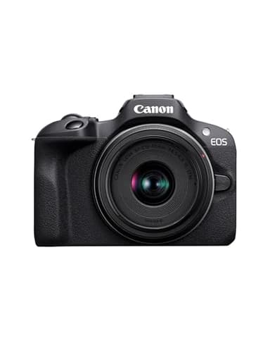 Canon EOS R100 Appareil Photo avec Objectif RF-S 18-45mm F4.5-6.3 is STM, Appareil Photo Hybride APS-C, Autofocus CMOS Dual Pixel, Vidéo 4K, Prise de Vue en Continu Jusqu’à 6,5 IPS, Wi-FI & Bluetooth