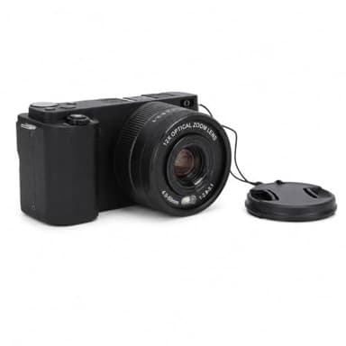 Elprico Caméra Numérique 4K, Appareil Photo sans Miroir 64MP 20x Zoom Anti-Shake avec écran de Revers de 3 Pouces pour la Photographie et Le (Black)