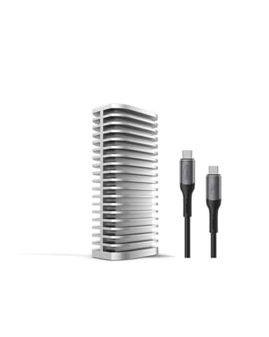 TERRAMASTER D1 SSD Pro Boîtier SSD M.2 NVMe 80 Gbps - Vitesse jusqu'à 7061 Mo/s - avec Refroidissement Efficace - Zéro Bruit - Compatible USB 4/3.2/3.1/3.0 et Thunderbolt 5/4/3 (sans Disque)