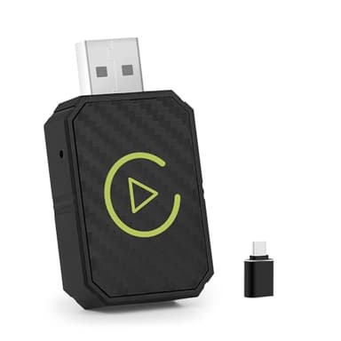 Adaptateur Carplay Sans Fil, Adaptateur Bluetooth Voiture,2 en 1 Pour Adaptateur Sans fil Car play Voiture et Android Auto, Compatible avec Voitures Équipées de CarPlay, USB C/A, Plug and Play, Stable
